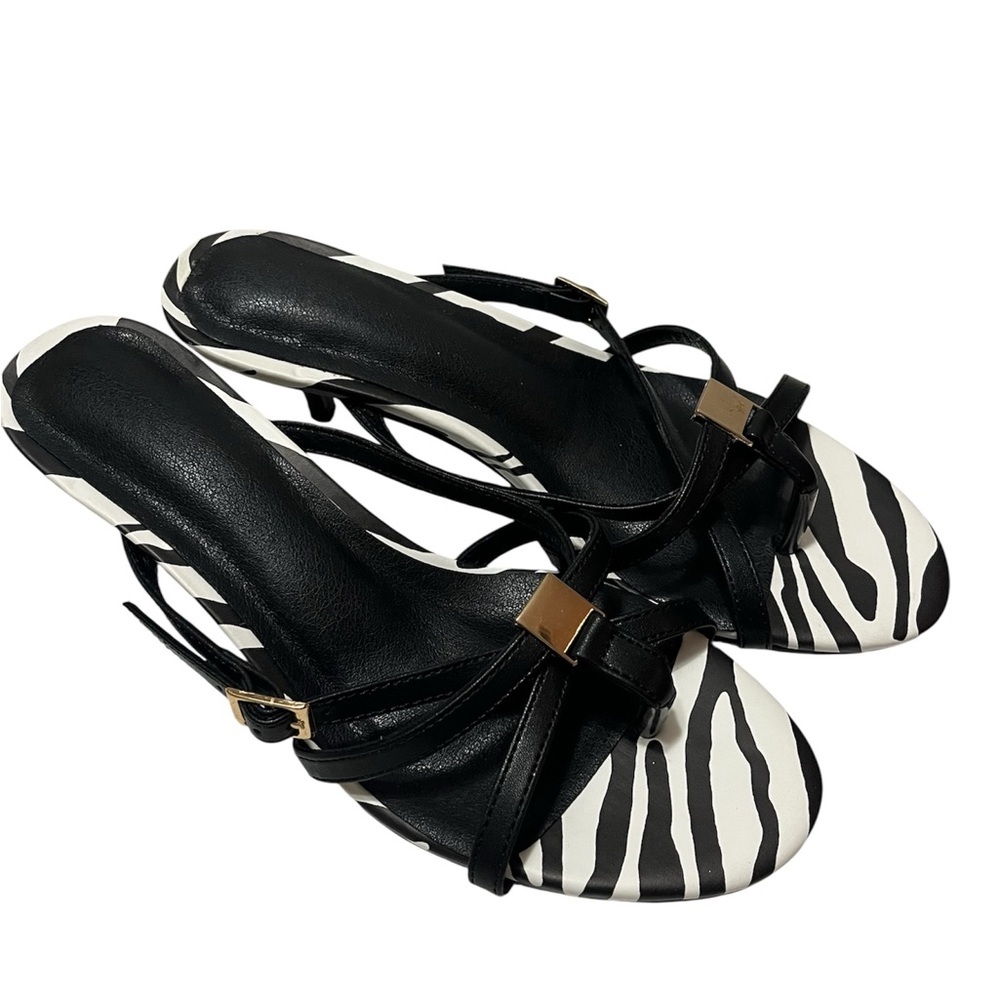 Jude Heels Spring 2026 Collection Sz 7.5 FWRD Black and White Sandals